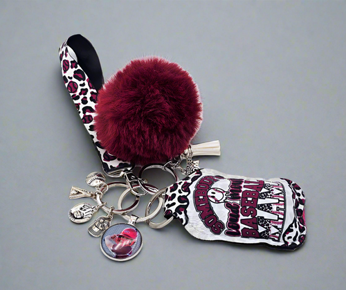 Somebody’s Loud Mouth Baseball Mama | Personalized Photo Keychain