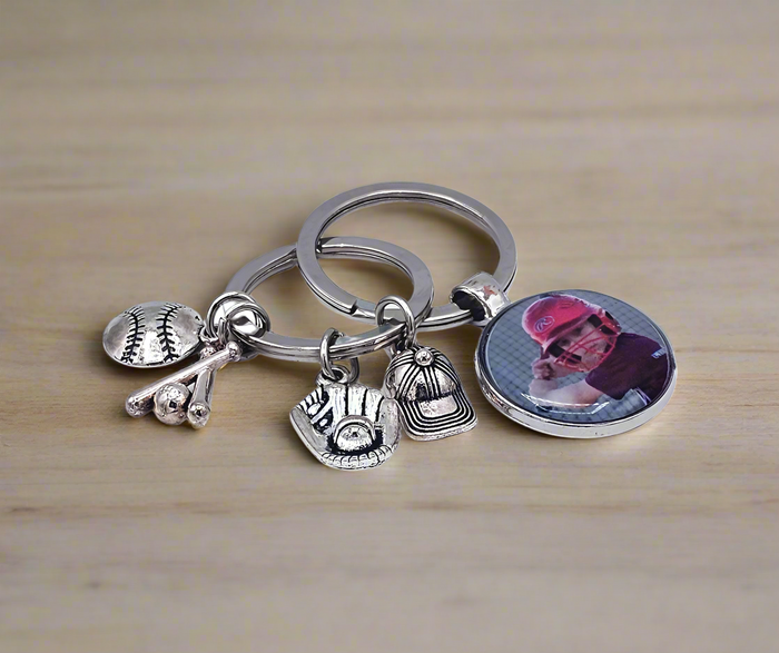 Somebody’s Loud Mouth Baseball Mama | Personalized Photo Keychain