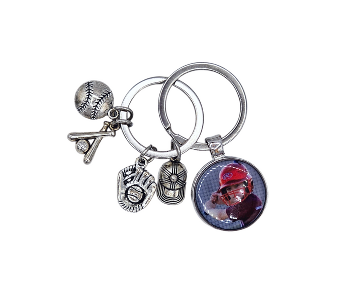 Somebody’s Loud Mouth Baseball Mama | Personalized Photo Keychain