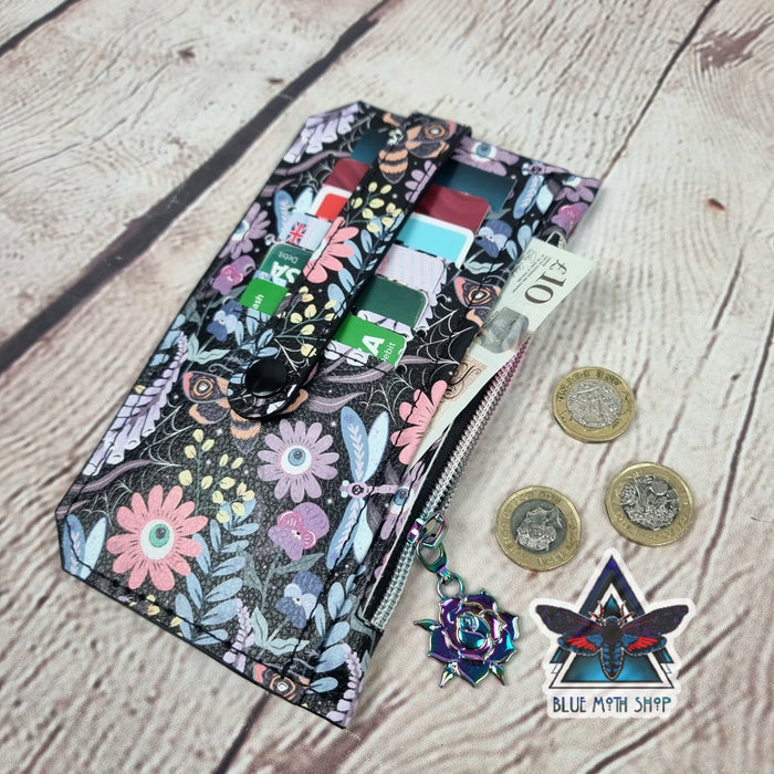 Spooky Flowers Slim Purse Wallet