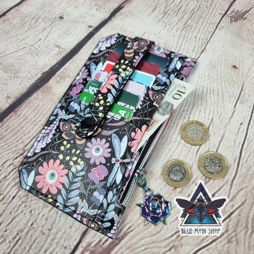 Spooky Flowers Slim Purse Wallet