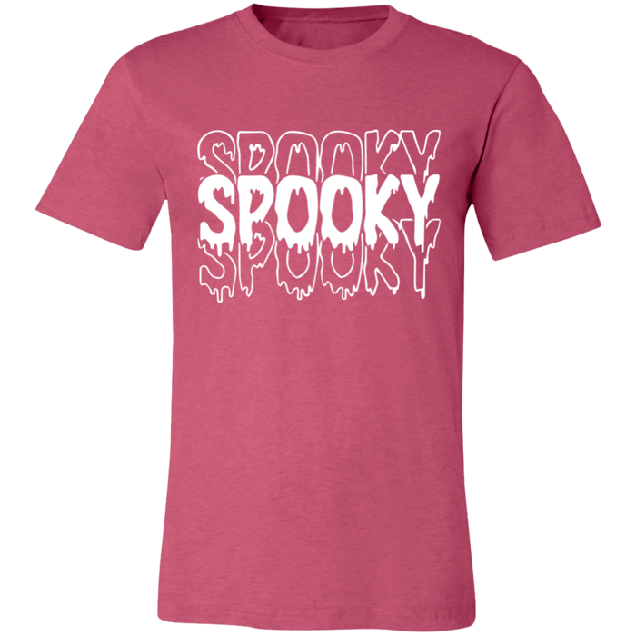 Spooky Halloween graphic t-shirt in Heather Raspberry