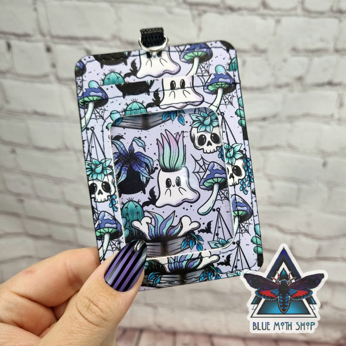 Spooky plants lilac ID wallet