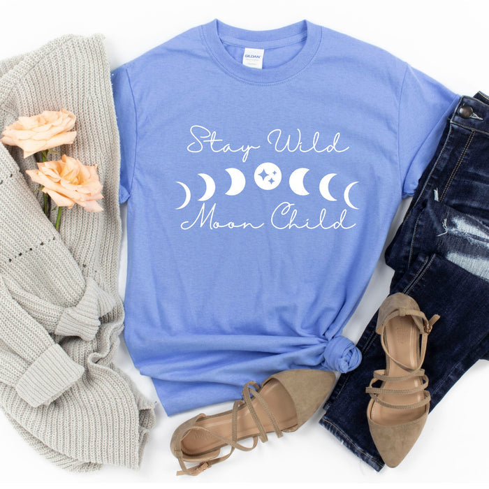 Stay Wild Moon Child graphic t-shirt, product photo 2