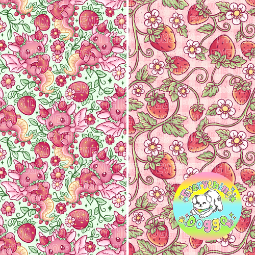 Strawberry Dragons - Bandana (Reversible)