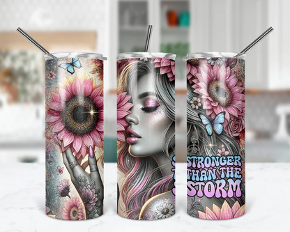 Stronger Than The Storm – Sunflower | 20 oz Tumbler