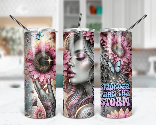 Stronger Than The Storm – Sunflower | 20 oz Tumbler