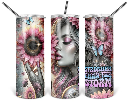 Stronger Than The Storm – Sunflower | 20 oz Tumbler