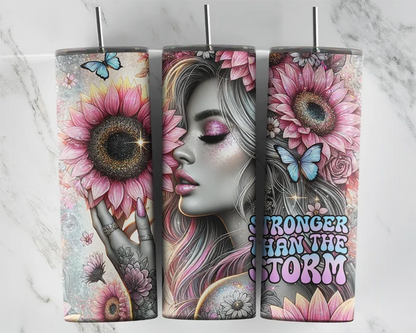Stronger Than The Storm – Sunflower | 20 oz Tumbler