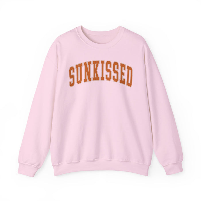 Sunkissed Varsity crewneck sweatshirt in Light Pink