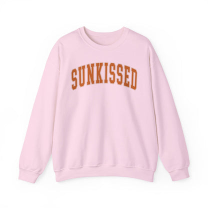 Sunkissed Varsity crewneck sweatshirt in Light Pink