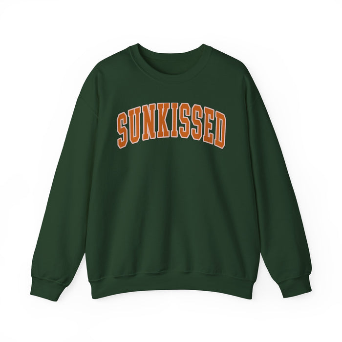 Sunkissed Varsity crewneck sweatshirt in Forest Green