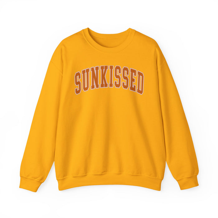 Sunkissed Varsity crewneck sweatshirt in Gold
