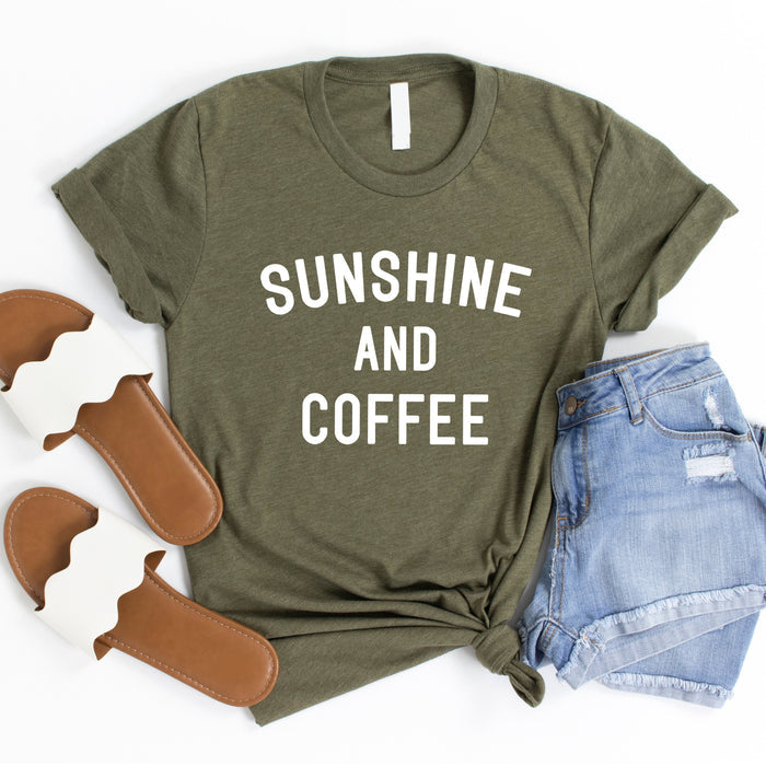 Sunshine and Coffee graphic t-shirt, product photo 4
