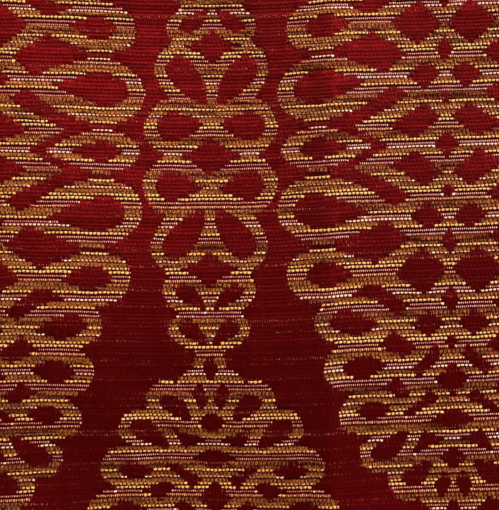 Sweet Henna Luxury Throw Pillow in Red and Gold - Plutus Brands