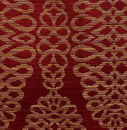 Sweet Henna Luxury Throw Pillow in Red and Gold - Plutus Brands