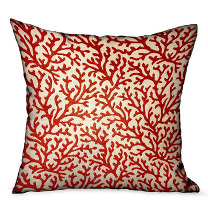 Sweet Trinidad Red Floral Luxury Throw Pillow - Plutus Brands