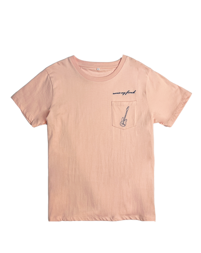 Loic Men T-Shirt - Pink Guitar