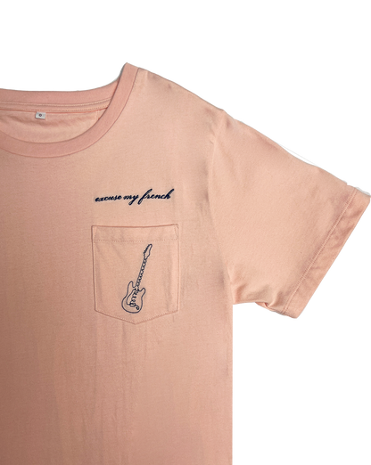 Loic Men T-Shirt - Pink Guitar