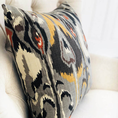 Tigerlily Gray Luxury Throw Pillow - Plutus Brands