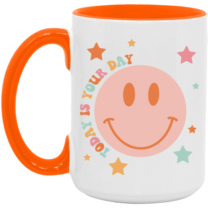 Today Is Your Day Smiley ceramic coffee mug, product photo 2
