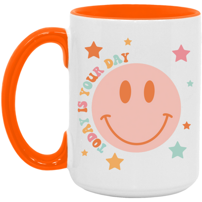 Today Is Your Day Smiley ceramic coffee mug, product photo 2
