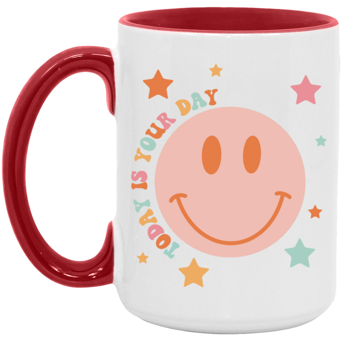 Today Is Your Day Smiley ceramic coffee mug, product photo 3
