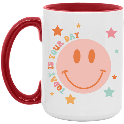 Today Is Your Day Smiley ceramic coffee mug, product photo 3