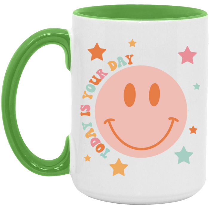Today Is Your Day Smiley ceramic coffee mug, product photo 4