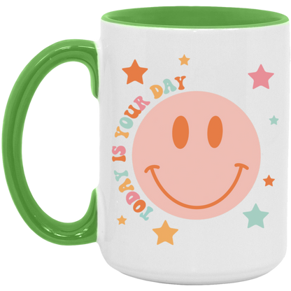 Today Is Your Day Smiley ceramic coffee mug, product photo 4