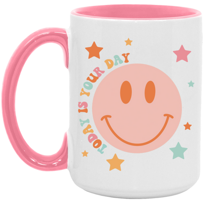 Today Is Your Day Smiley ceramic coffee mug, product photo 5