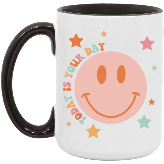 Today Is Your Day Smiley ceramic coffee mug, product photo 6