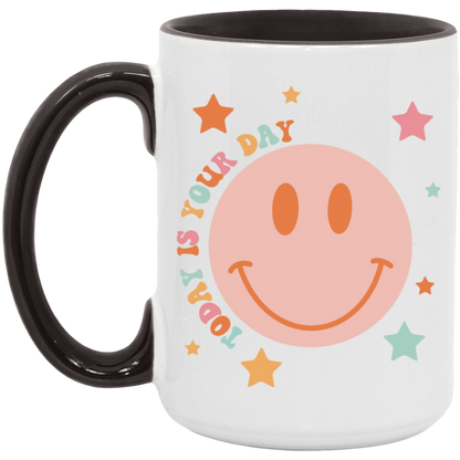 Today Is Your Day Smiley ceramic coffee mug, product photo 6