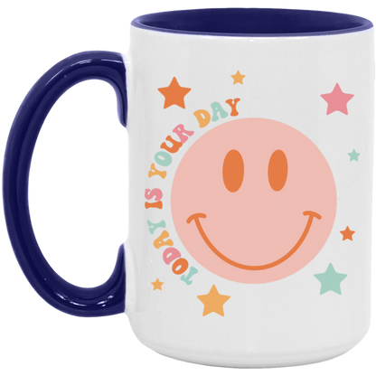 Today Is Your Day Smiley ceramic coffee mug, product photo 7