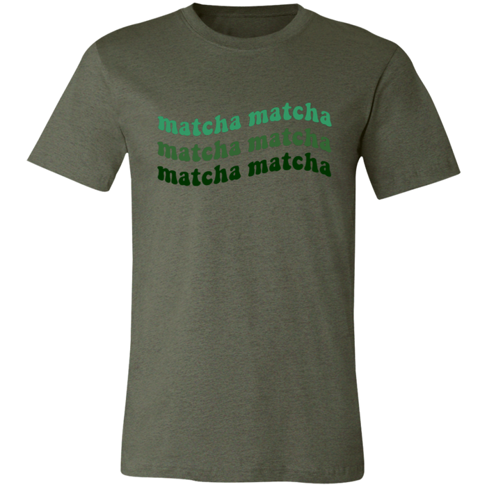Totally Matcha graphic t-shirt in Heather Military Green
