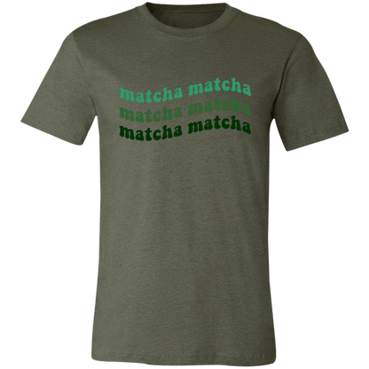 Totally Matcha graphic t-shirt in Heather Military Green