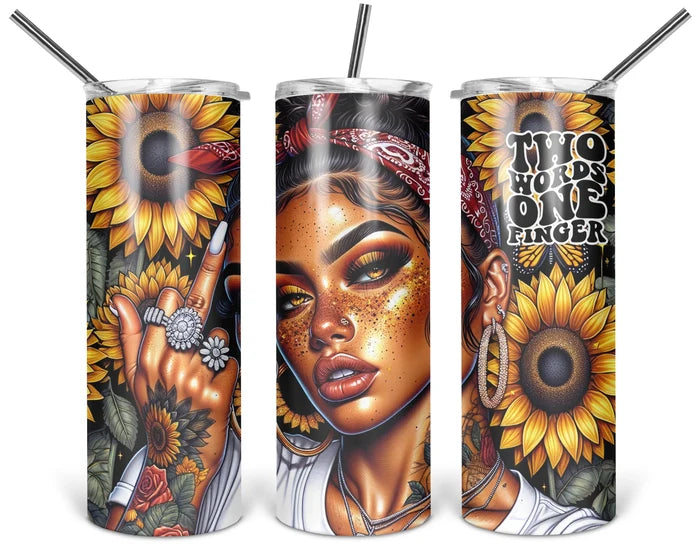 Two Words, One Finger | 20 oz Tumbler