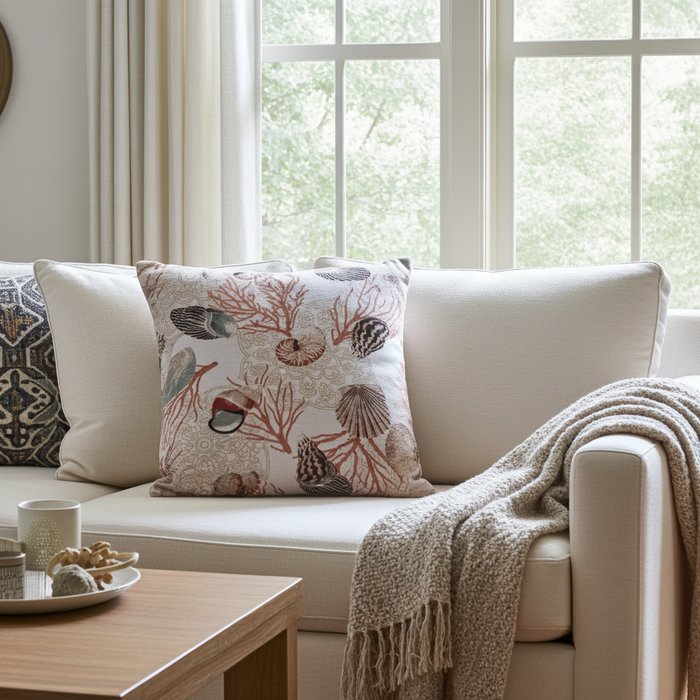 Underthesea Multi Floral Luxury Throw Pillow