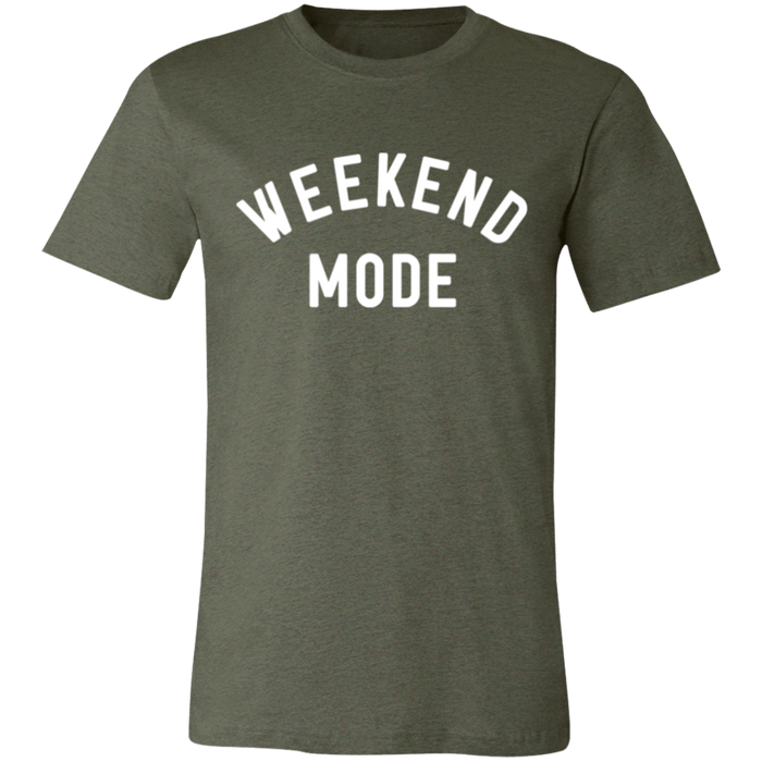Weekend Mode graphic t-shirt in Heather Military Green