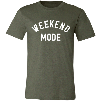 Weekend Mode graphic t-shirt in Heather Military Green