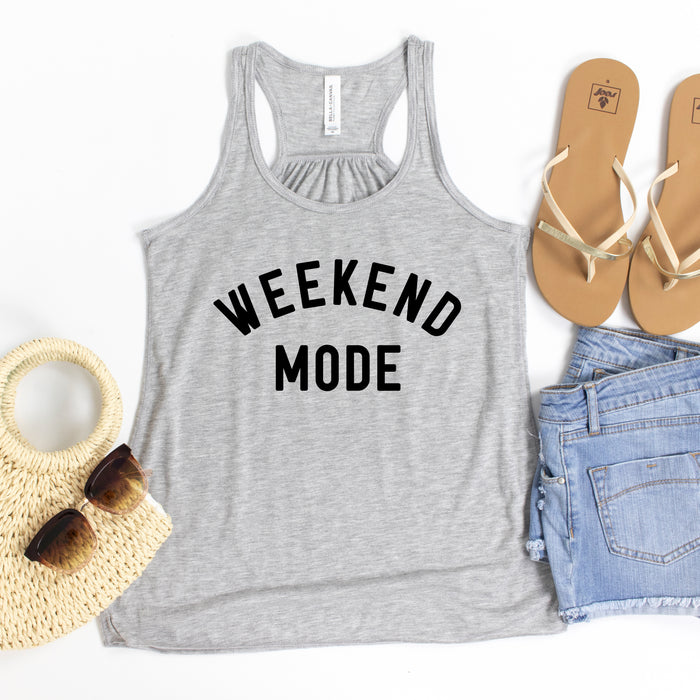 Weekend Mode graphic tank top