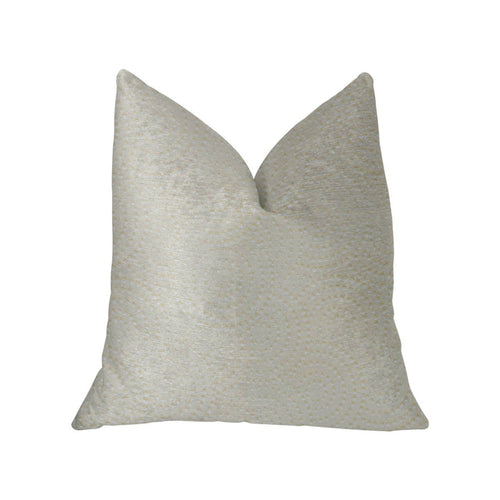 White Dove White Artificial Leather Luxury Throw Pillow - Plutus Brands