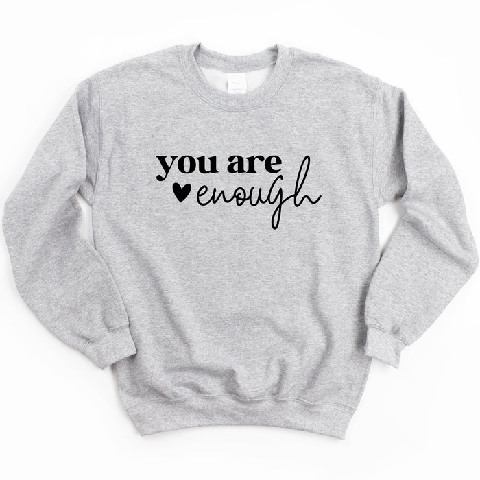 You Are Enough crewneck sweatshirt, product photo 3