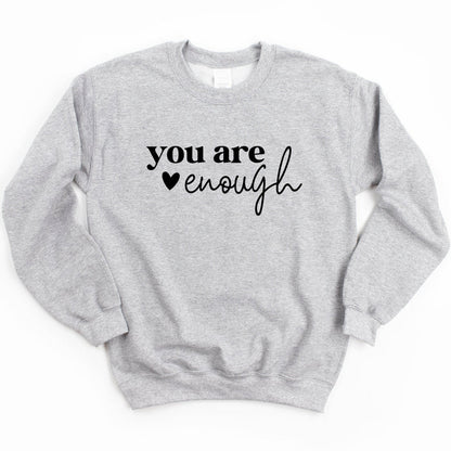 You Are Enough crewneck sweatshirt, product photo 3