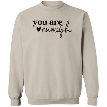 You Are Enough crewneck sweatshirt in Sand