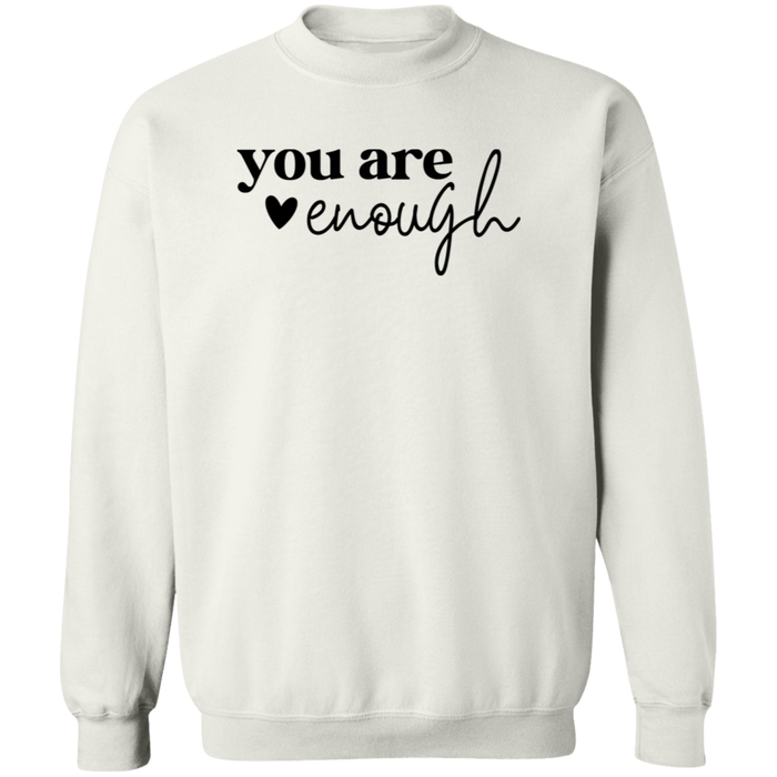 You Are Enough crewneck sweatshirt in White