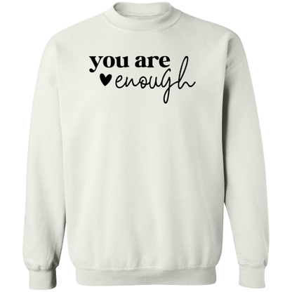 You Are Enough crewneck sweatshirt in White
