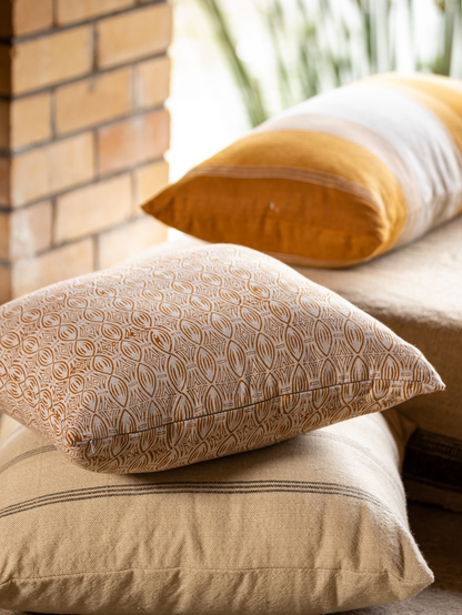 Zulu Ochre Decorative Pillow Cover